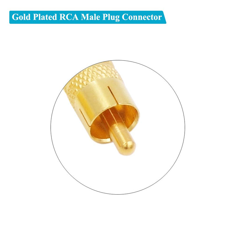 Fancasee (4 Pack Gold Plated) 75 Ohm F Type Female to RCA Male Plug Jack Coax Coaxial Connector Adapter for Audio Video Systems