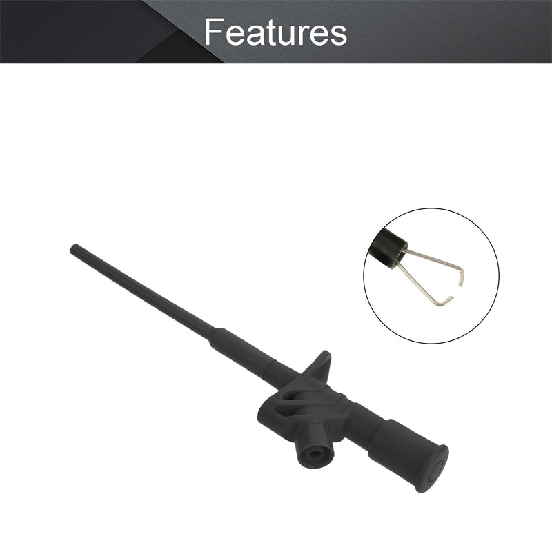 Fielect T0169 Test Leads Testing Hook Clip Probe Flexible Probe High Voltage Differential Test Hook for Electronic Testing 2 Pcs