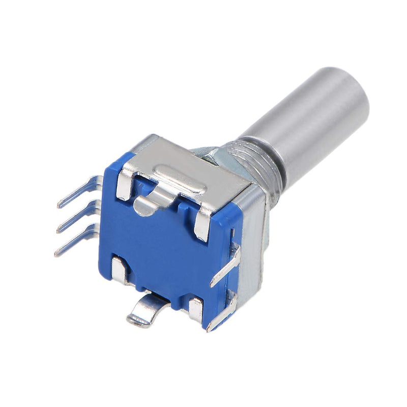 sourcing map 10pcs. 360 degree rotary encoder code switch digital EC11 7 pins 20mm D-shaft