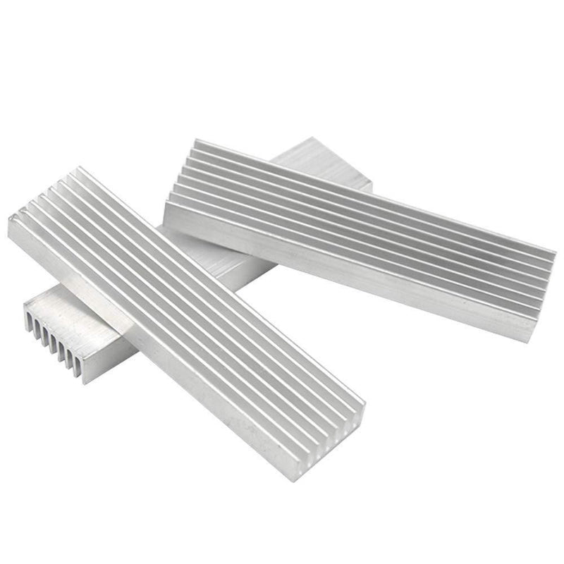 Nxtop 5 PCS Aluminium Heatsink Heat Sink Module Cooler Fin 100x25x10mm Silver Tone