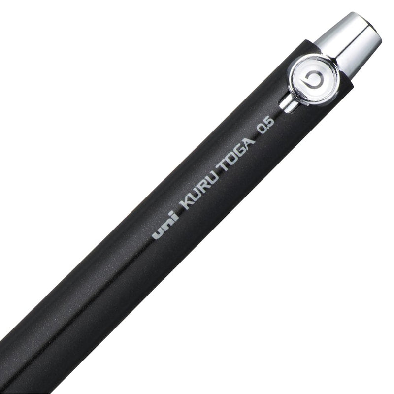 uni Mechanical Pencil, Kuru Toga Rubber Grip Model 0.5mm, Black (M56561P.24)