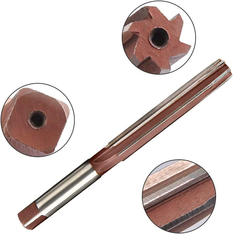 HSS Reamer, 16mm Hand Reamer Parallel Shank Reamer with Parallel Hand Reamer Pipe Drilling Tool Metal Working Tool 16MM