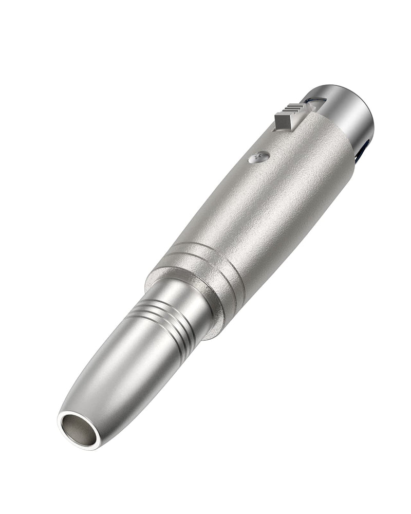 CableCreation XLR 3 Pin Female to 1/4" 6.35mm Female Socket Audio Adapter, Silver [1-Pack]