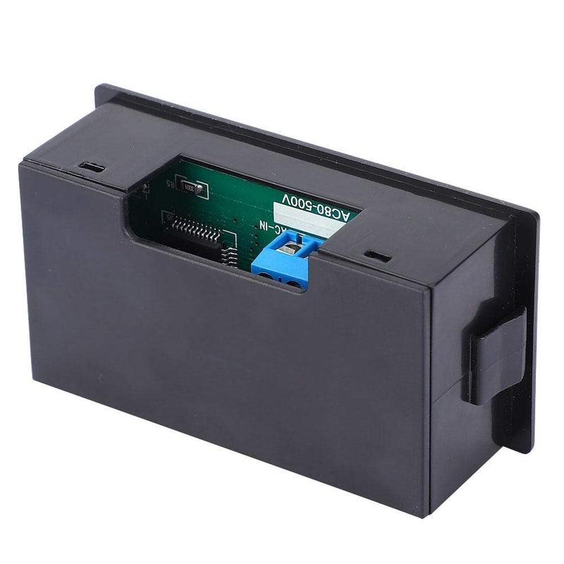 YB5135DB AC80-500V Two Wires Mini Digital Voltmeter Panel Two-wire LCD Display Digital Volt Panel Meter Voltage Monitor Tester Gauge with Digital LCD Blue Backlight Display