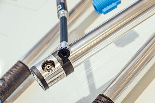 Power Alloy Bicycle Pump High Volume With Gauge Silver