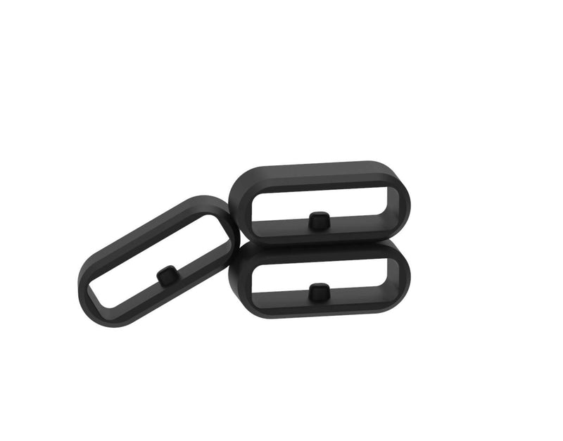 RuenTech Fastener Ring Compatible with Garmin Vivoactive 3 / Vivoactive 3 Music / Vivomove/ Vivomove HR Bands Replacement Silicone Connector Security Loop (Pack of 11) BlackB