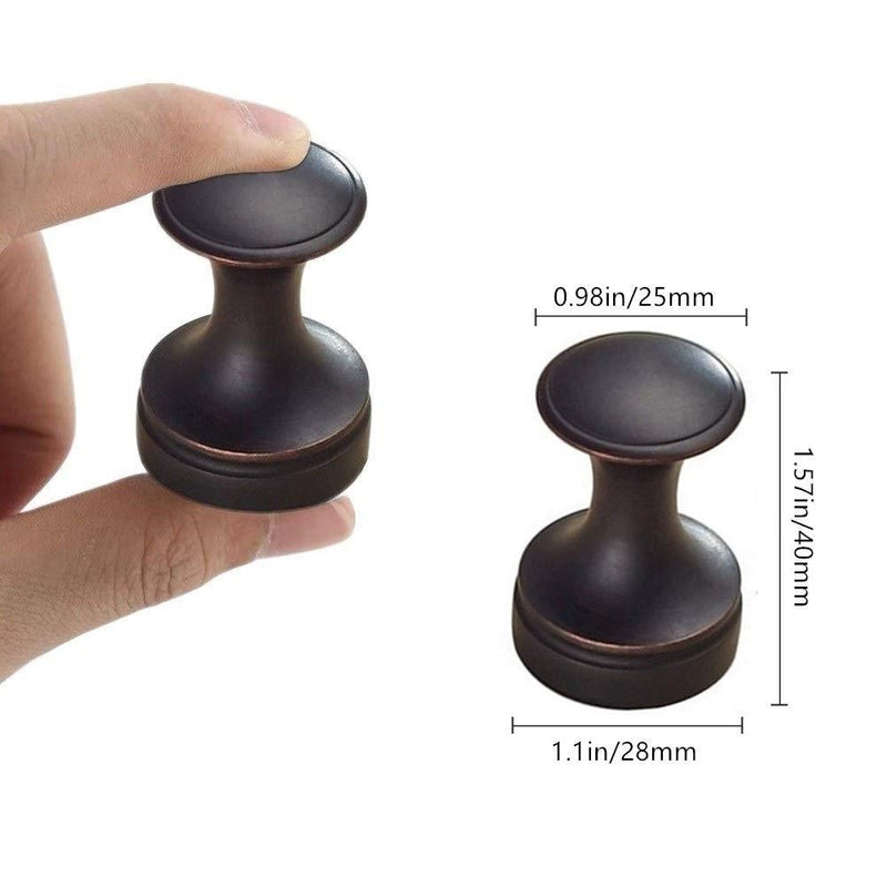 BigBig Home Oil Rubbed Bronze Towel Hooks, Bathrooms Wall Hook Brass Hand Robe Hooks Round Base Coat Hanger 2 Pack 2pcs ORB Finish Coat Hook