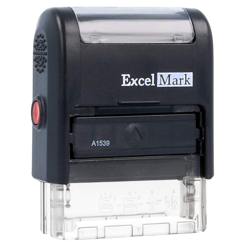 ExcelMark Copy Self Inking Rubber Stamp - Red Ink with 5cc Refill Ink (Stamp Plus 5cc Refill Ink)