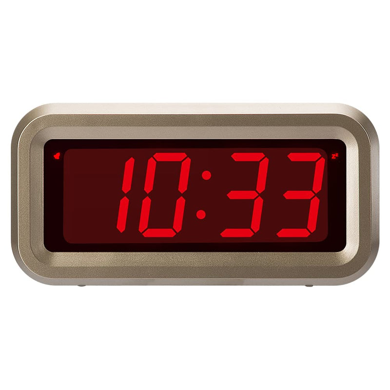 Timegyro Digital Alarm Clock Battery Operated with 1.2" Large Display for Bedroom, Heavy Sleepers(Gold) …