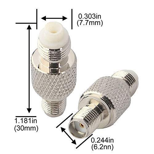 BOOBRIE SMA Coaxial Connector FME Female to SMA Female Coax Adapter WiFi Antenna Adapter for Antennas Wireless LAN Devices Coaxial Cable WiFi Radios External Antenna Cell Booster Pack of 2