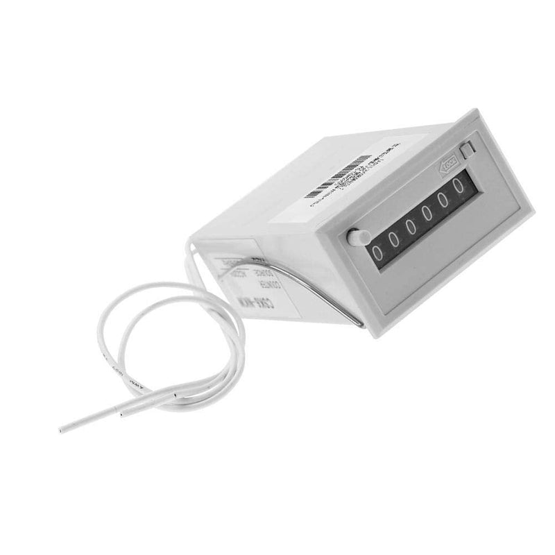 Electromagnetic Counter, 6 Digit Industrial Totalizer Pulse Counter for Chemical Textile Machinery CSK6-NKW (AC 110V) AC 110V