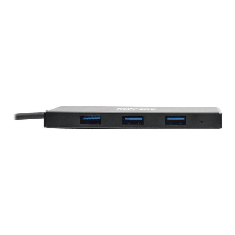Tripp Lite 4-Port Portable Slim USB 3.0 Super speed Hub with Built In Cable (U360-004-SLIM) 4-Port Slim Hub