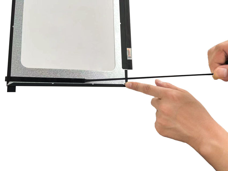 TFTcenter Black Pull Tab Stretch Tape for LCD LED Screen Replacement Panel with Handle, Pack of 5 (Additional 2 Adhesive Strips)
