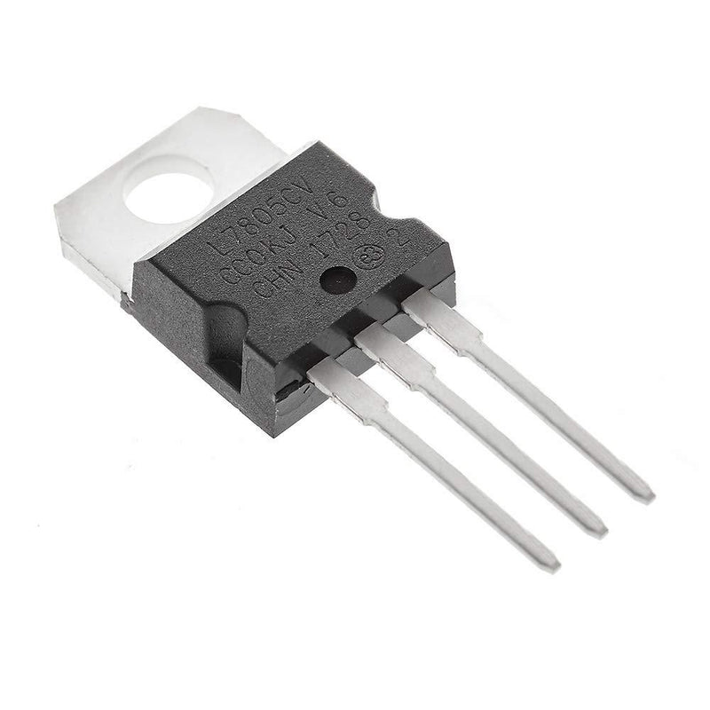 Bridgold 20pcs L7805CV L7805 Linear Voltage Regulator IC Positive Fixed 1 Output 1.5A 5v,3-Pin