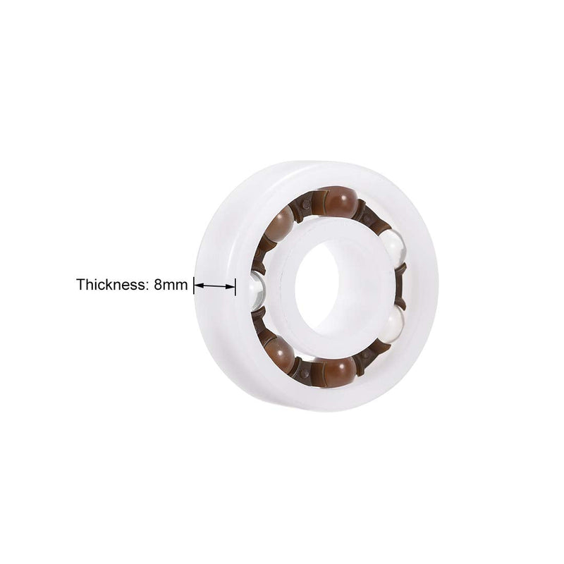 uxcell 6000 Plastic Bearings 10x26x8mm Glass Ball Nylon Cage 10pcs