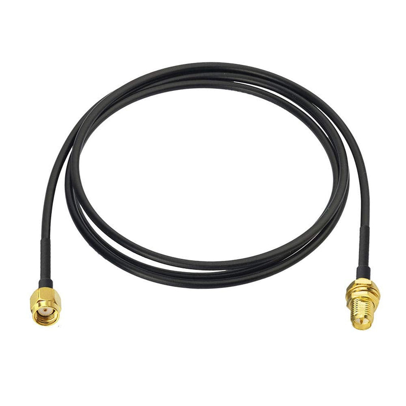 Bingfu RP-SMA Male to RP-SMA Female Bulkhead Mount RG174 WiFi Antenna Extension Coaxial Cable 1m / 3 feet (2-Pack) for WiFi Router Security Camera Wireless Mini PCI Express PCIE Network Card Adapter 2-Pack