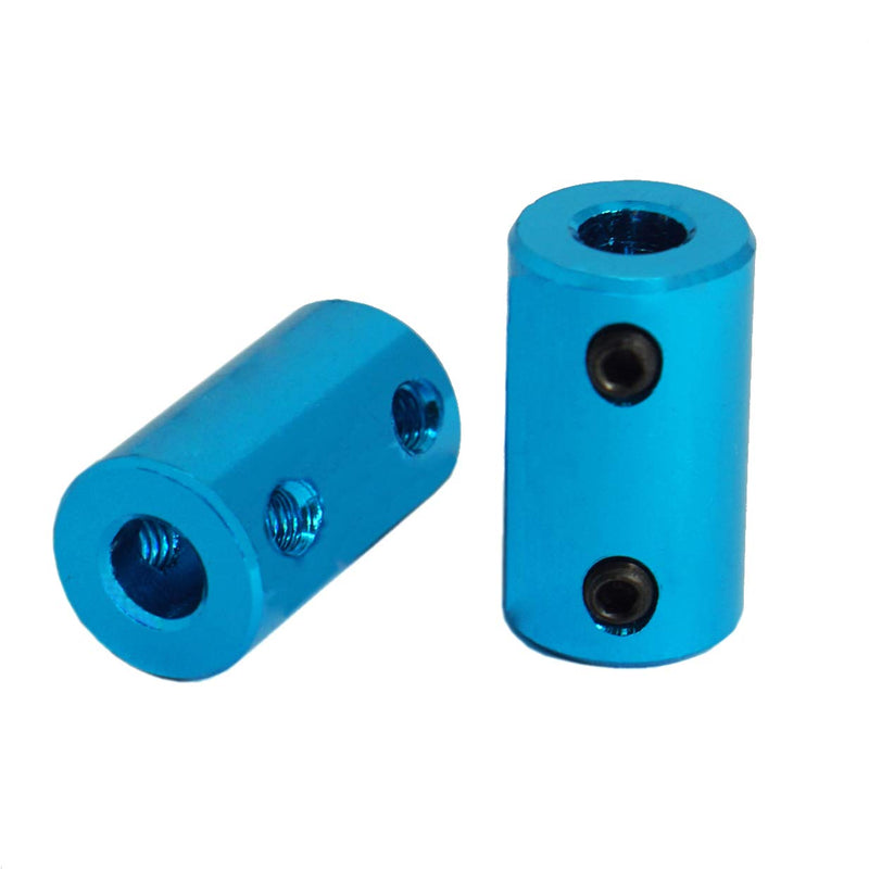 6Pack Treehobby Aluminium Alloy Shaft Coupling Rigid Stepper Motor Wheel Coupler Joint Connector for DIY Car Boat Airplane 3D Printers, 8mm to 8mm