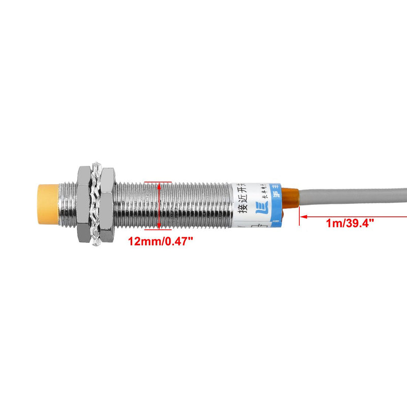 uxcell 6-36VDC 4mm Detecting Distance PNP NO Inductive Proximity Switch LJ12A3-4-Z/BY