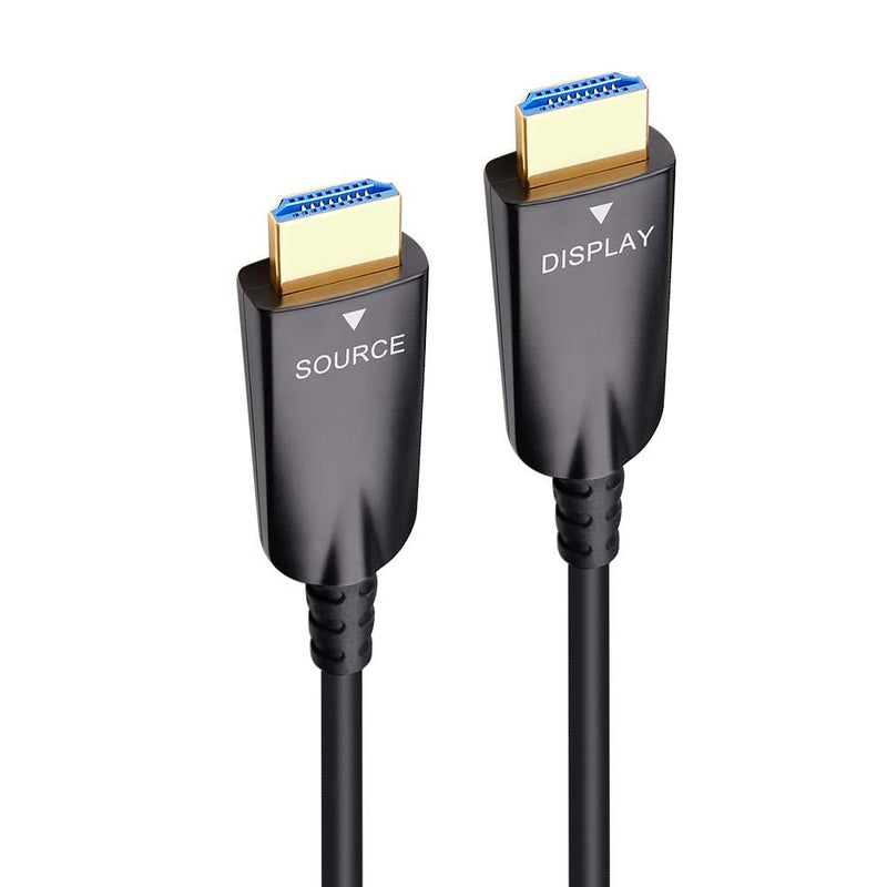 DTECH 25ft Fiber Optic HDMI Cable 4K 30Hz 1080p 60hz HD Video 3D ARC HDCP CEC High Speed Long Cord for Computer Monitor TV Projector (25 Feet, Black)