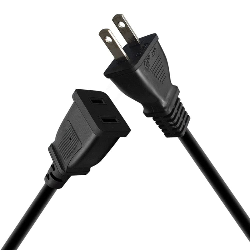 Tekit(1.6ft/0.5m) USA Outlet Saver Power Extension Cord Cable 125V 15A 2-Prong 2 Outlets for NEMA 5-15P to NEMA 5-15R,Nice Short Little Extension