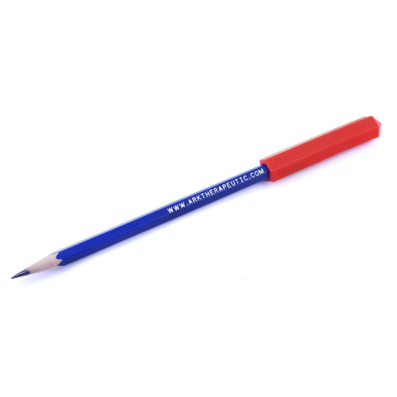 ARK's Krypto-Bite Pencil Topper Chewable Tubes - Made in USA (3 Pack of Soft for MILD Chewing, Red)