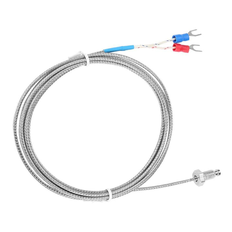 Thermocouple K Type, M6 Screw Fine Thread Type K Thermocouple Temperature Sensor Wire 0-400℃ 1M/2M/3M/4M/5M