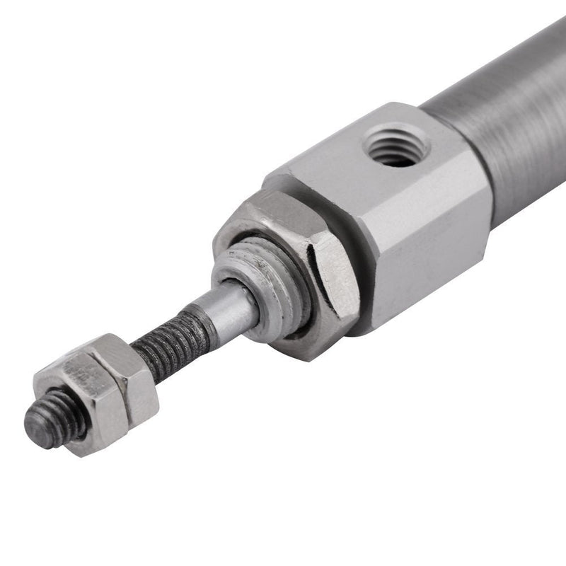 Air Cylinder, CDJ2D10-100-B Mini Double-Acting Stainless Steel Pneumatic Air Cylinder 10mm Diameter 100mm Stroke