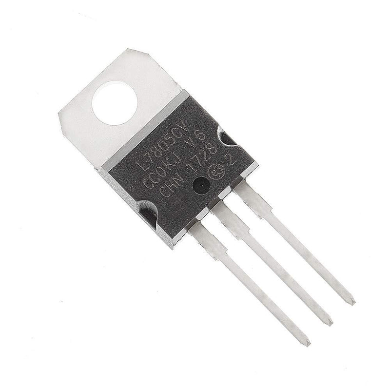 Bridgold 20pcs L7805CV L7805 Linear Voltage Regulator IC Positive Fixed 1 Output 1.5A 5v,3-Pin