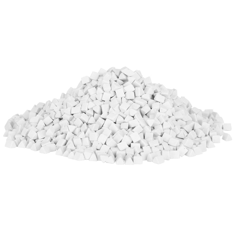 GLOGLOW Small Ceramic Media, Ceramic Filling Media Rock Drumming Ceramic Triangle Pellets for Vibratory Polishing Grinder 0.2 Inch Polishing Granules