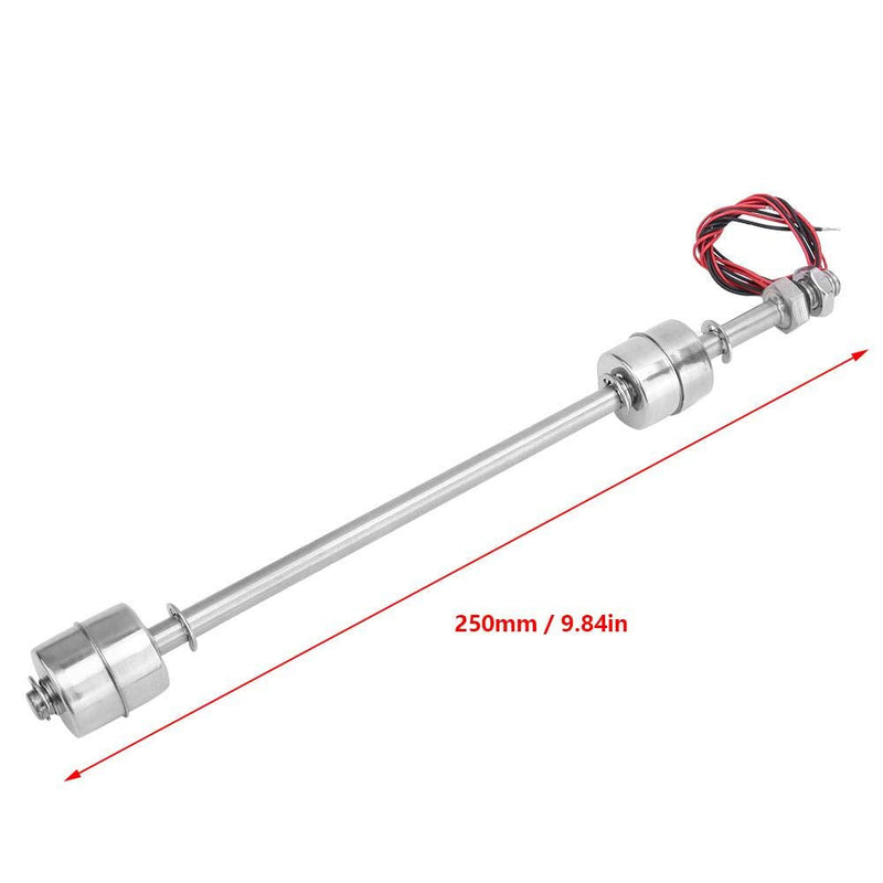 Float Switch Water Level Sensor, Stainless Steel Double Ball Fish Tank Liquid Float Switch Water Level Controller for Water Tank, Pool, Sink, Fish Tank, etc(4 Size)(250mm)