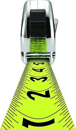 Komelon 435HV High-Visibility Professional Tape Measure, 35-Feet by 1-Inch, Chrome 35ft - Blade