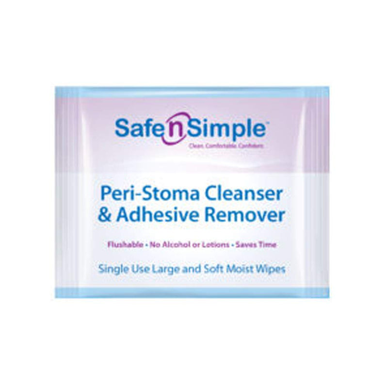 Safe n' Simple Adhesive Remover Wipes, Large, Individually Wrapped Wipes, 50 Count (Pack of 1)