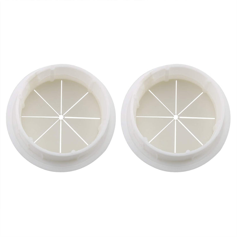 HJ Garden 2PCS 2Inch (50mm) Desk Cord Grommets Wire Cable Hole Cover for Office PC Desk Cable Cord Cover White