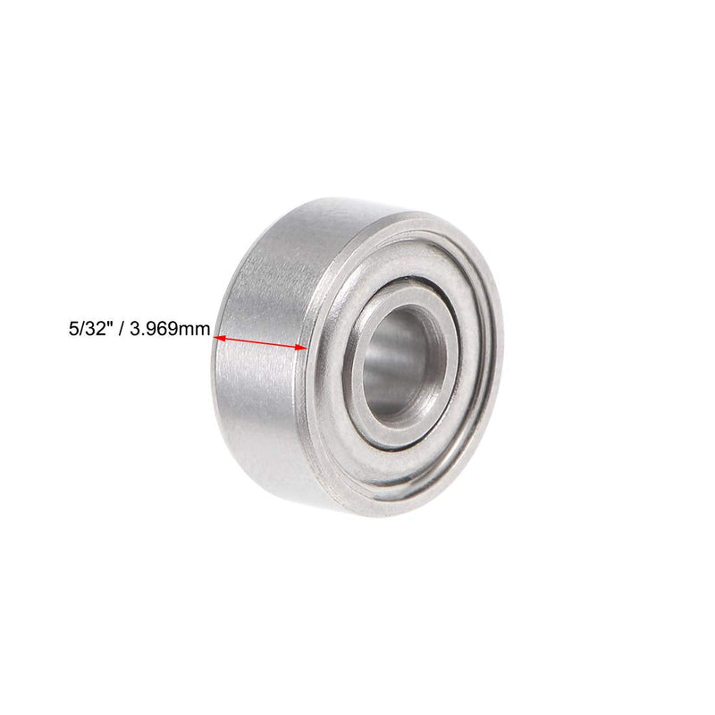 uxcell SR2ZZ Stainless Steel Ball Bearing 1/8-inchx3/8-inchx5/32-inch Double Shielded R2ZZ Bearings 2pcs 1/8"x3/8"x5/32"