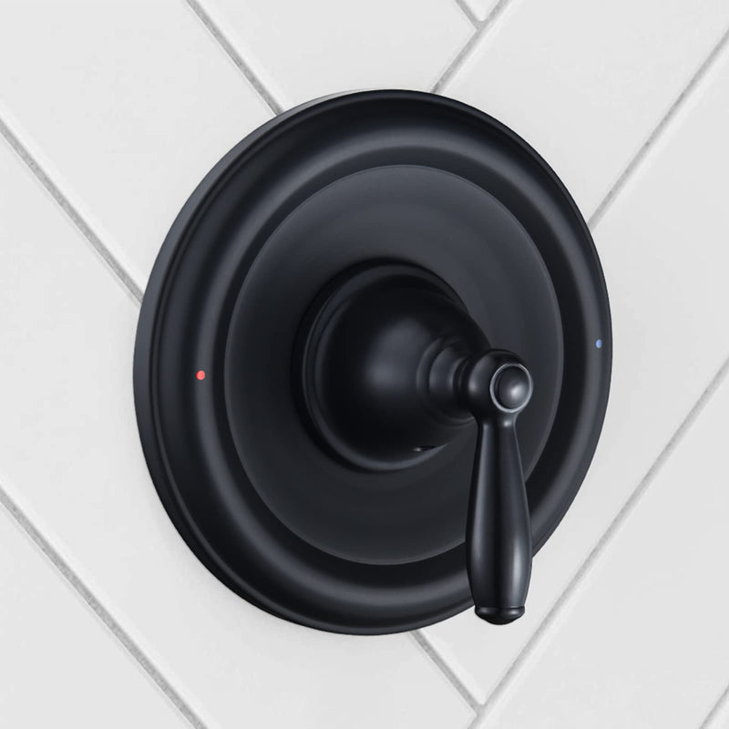 Pressure Balancing Tub and Shower Trim Kit, Compatible with Moen Posi-Temp Valve, Matte Black
