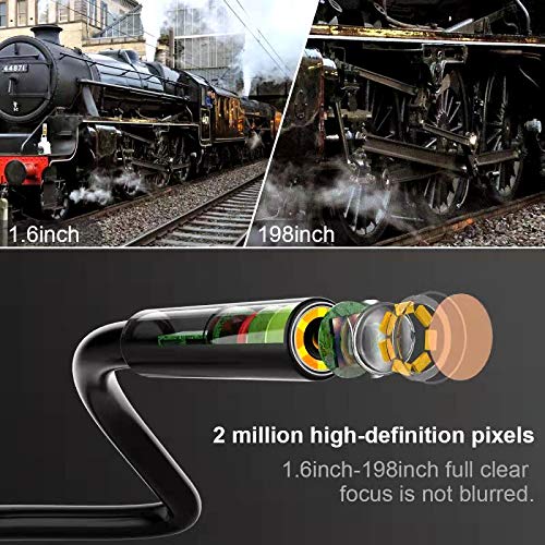 Upgraded Endoscope Camera with Lights, 1080P Pro HD Borescope Camera 4.3 Inch LCD Screen Inspection Camera, IP67 Waterproof Snake Camera, 8 Bright LED Lights，3000mAh Battery, 32GB TF Card，Gift for Men Single lens