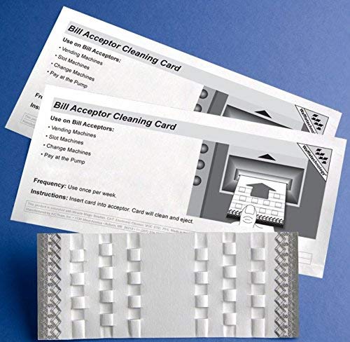 Waffletechnology Bill Acceptor Cleaning Cards White w/Miracle Magic (1) 1