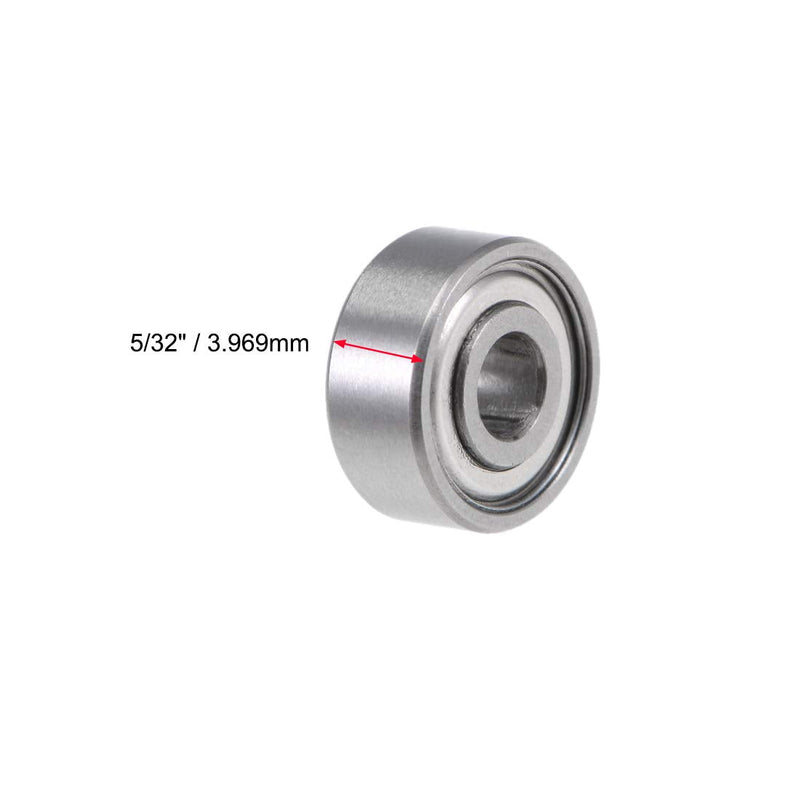 uxcell R2ZZ Deep Groove Ball Bearing 1/8-inchx3/8-inchx5/32-inch Shielded Z2 Lever Bearings 10pcs 1/8"x3/8"x5/32"