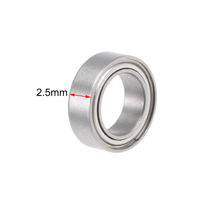 uxcell SMR85ZZ Deep Groove Ball Bearings 5x8x2.5mm Stainless Steel Double Shielded 5pcs