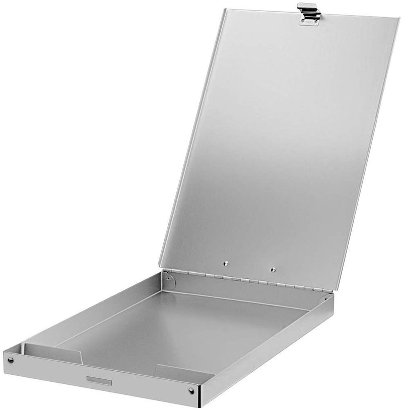 ZCZN Recycled Aluminum Storage Clipboard, Clipboard Box, Form Holder, Suitable for School, Office, Jobsite or Medical Staff, 9.25 x 13.78 Inches, Silver