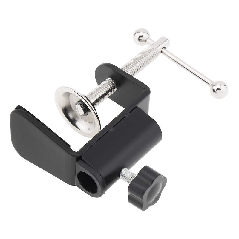 RTNLIT Universal C Shape Table Mount Clamp for Microphone Suspension Boom Scissor Arm Stand Holder with Adjustable Positioning Screw, Fits up to 1.77"/4.5cm Desktop Thickness-Black Black