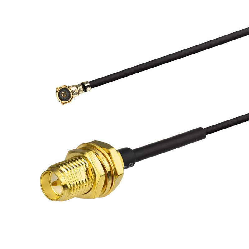 Bingfu Dual Band WiFi 2.4GHz 5GHz 5.8GHz 6dBi RP-SMA Male Antenna & 20cm 8 inch U.FL IPX IPEX MHF4 to RP-SMA Female Extension Cable 2-Pack for M.2 NGFF Intel Wireless Network Card WiFi Adapter Laptop