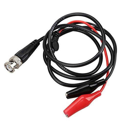 Pack of 2 BNC Q9 to Double Alligator Clip Test Cable Probe Leads Oscilloscope Test