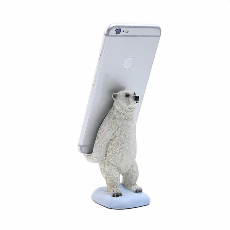 Cute Polar Bear Animals Cell Phone Stand for Desk Smartphone Mobile Phone Holder for iPhone Android Smartphone Holder Desk Decorations