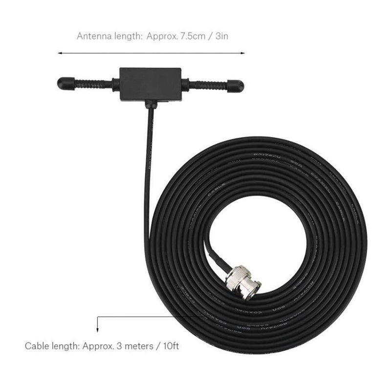 TengKo Scanner Antenna for Uniden Motorola Car Radio BNC Glass Mount 4" Mobile Full Band Type 1