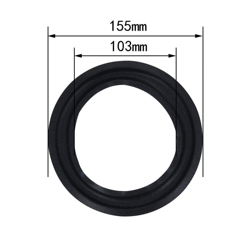 Fielect 6 Inch Speaker Foam Edge Surround Rings Replacement Parts for Speaker Repair or DIY 4pcs 6 Inch 4pcs