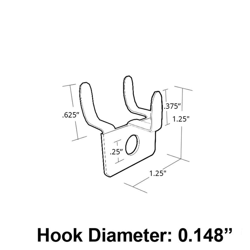 Azar 700017 Metal Prong Hook, 20-Piece Set