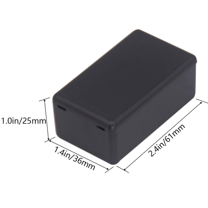 Zulkit 5Pcs Project Boxes ABS Plastic Electrical Project Case Power Junction Box Black 2.40 x 1.41 x 0.98 inch (61 x 36 x 25 mm) 2.40" x 1.41" x 0.98"