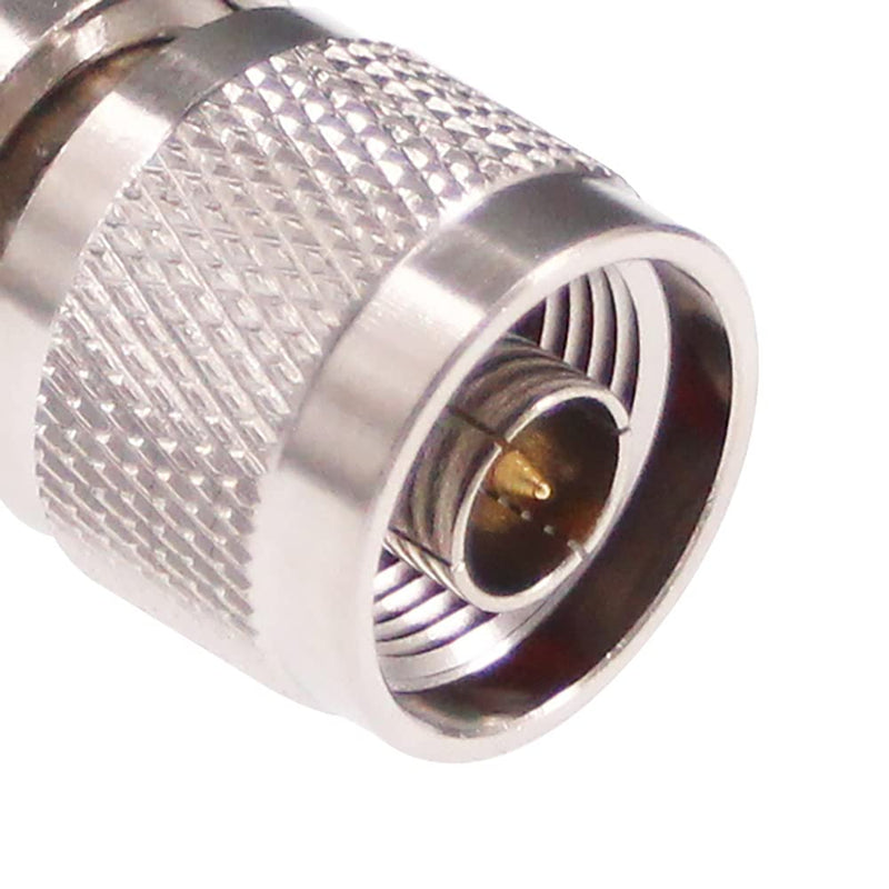 RFaha 2pcs UHF Male PL259 to N Type Male RF Coaxial Adapter UHF to N Coax Connector(F60-2)