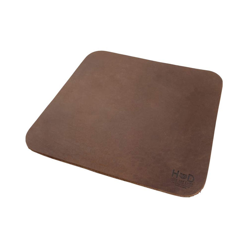 Hide & Drink, Thick Leather Durable Mouse Pad, Executive Work Desk & Office Essentials Handmade :: Bourbon Brown